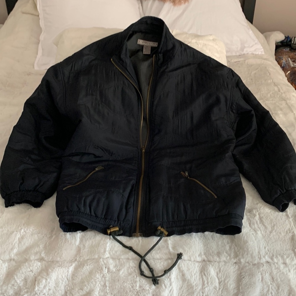 Robert Stock black silk jacket. Size L